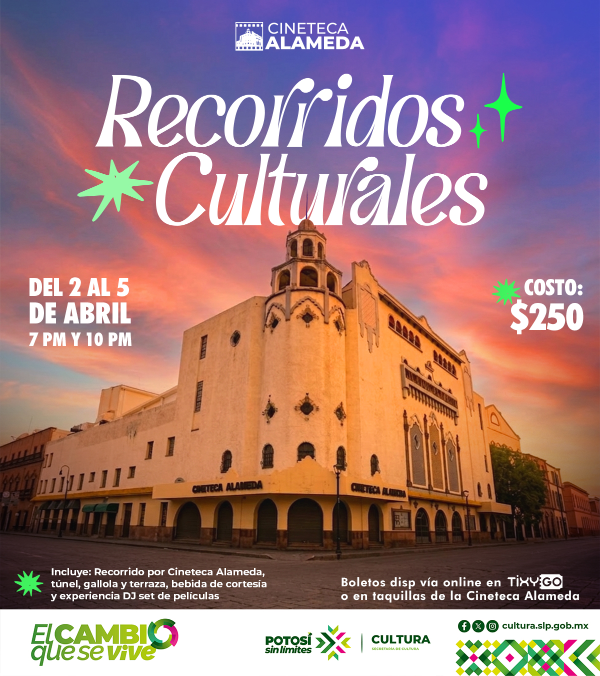 Promoción de Recorridos Culturales en Cineteca Alameda